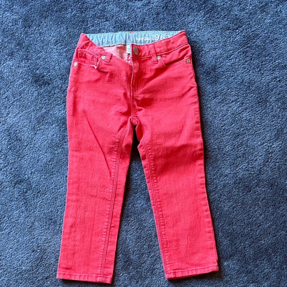 GAP Vibrant Red Kids Jeans 4t 1969